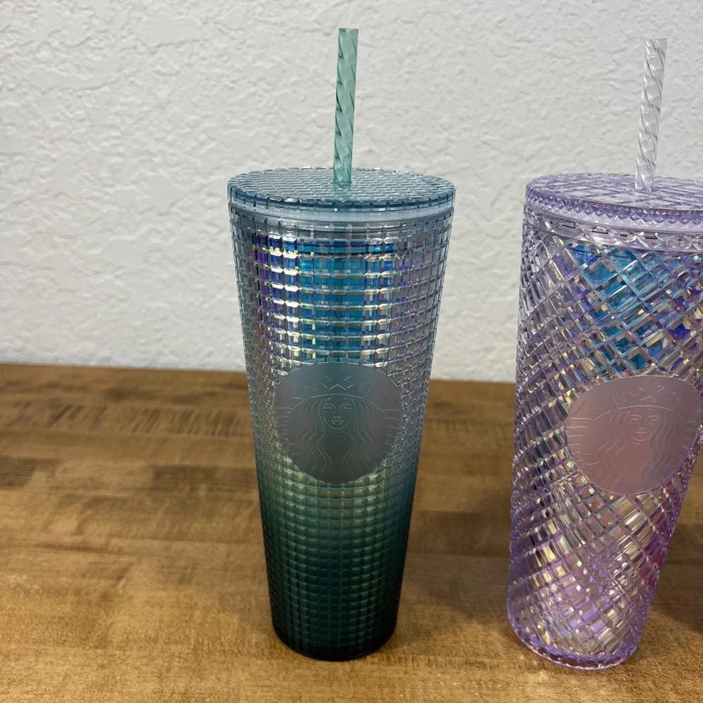 Starbucks Venti 24oz. Travel Tumblers, Grid, Studded Designs Lot Of 3‎